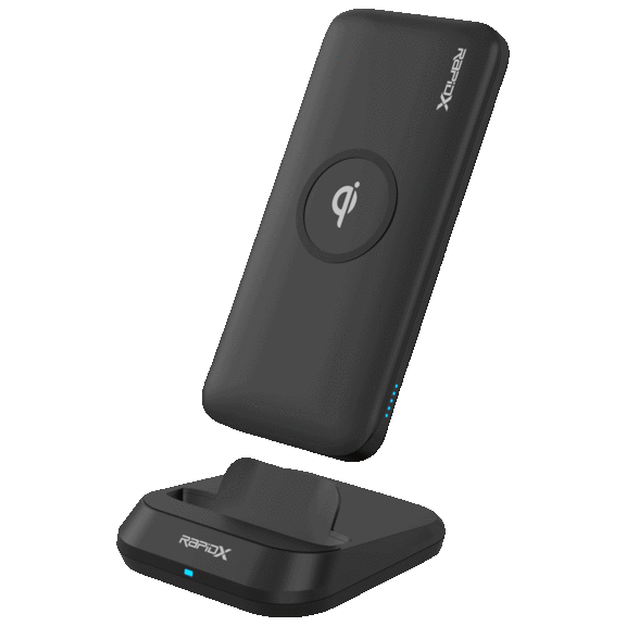 RapidX Myport 10,000 mAh Wireless Charging Powerbank with Charging Stand