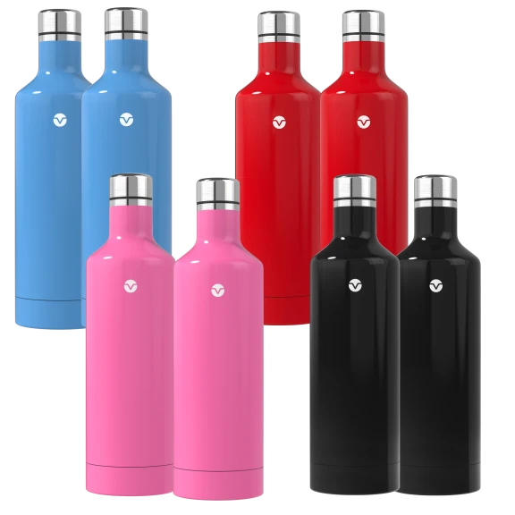 2-Pack: Vremi Hot/Cold Double Walled Insulated Bottles