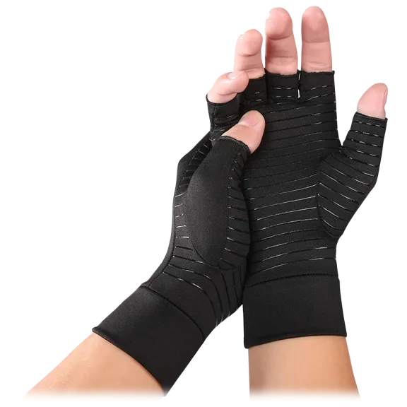 Extreme Fit Copper Infused Therapeutic Compression Gloves for Men and Women