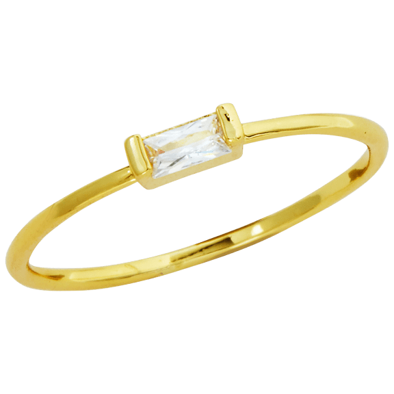 Savvy Cie Single Baguette Stacking Ring