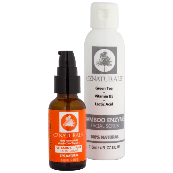 OZ Naturals Bamboo Enzyme Scrub & Vitamin C Serum