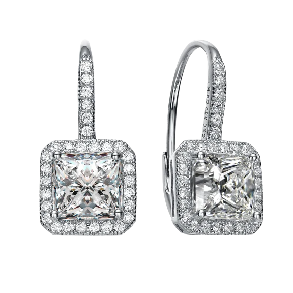 Genevive Classic Square Drop Earrings