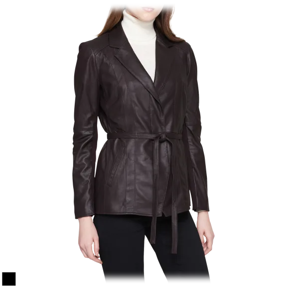 Marc New York Farley 25" Feather Leather Jacket