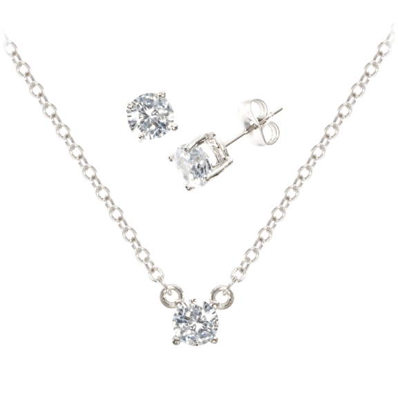 Hollywood Sensation Lori Necklace and Earring CZ Set