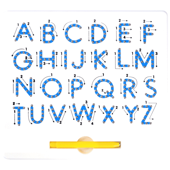 Zunammy Magnetic Uppercase Alphabet or Numbers Writing Board With Stylus