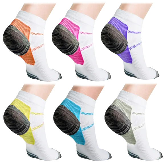6-Pack: Unisex Ankle Compression Socks