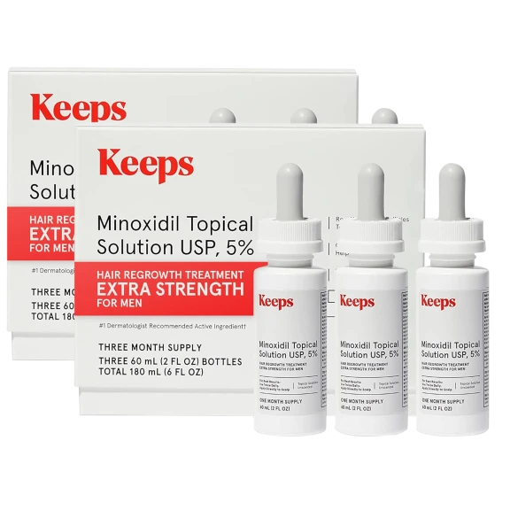 6-Pack: Keeps Minoxidil Topical 5% Topical Solution (Exp. April 2025)