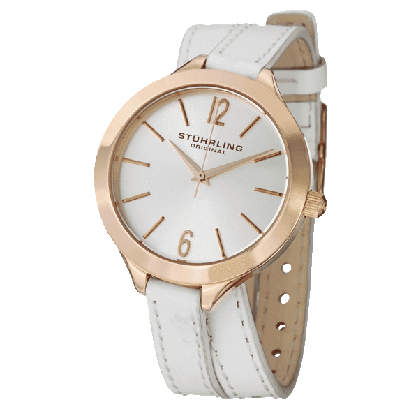 Stuhrling Deauville Sport Quartz 38mm Watch with Leather Strap