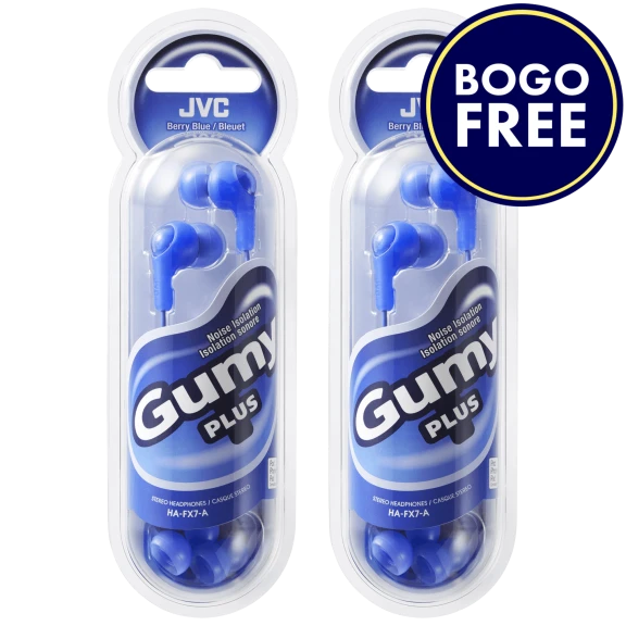 BOGO FREE: JVC Gumy In-Ear Wired Headphones (Blue)