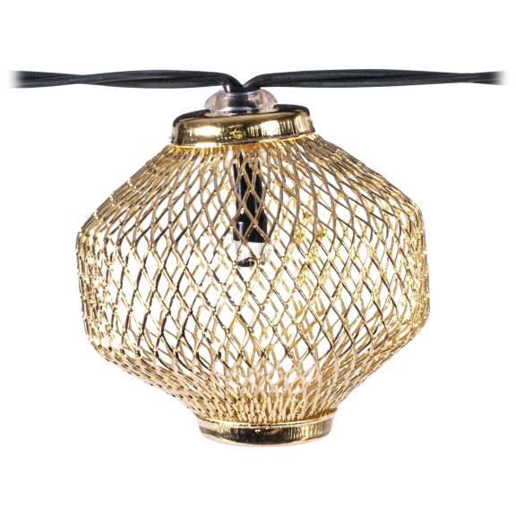 Sterno Home Solar String Lights in Gold 12-Foot