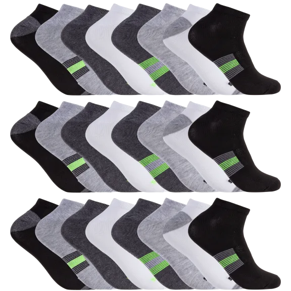 24-Pack: Steve Madden Men's Flat Knit Low Cut Socks