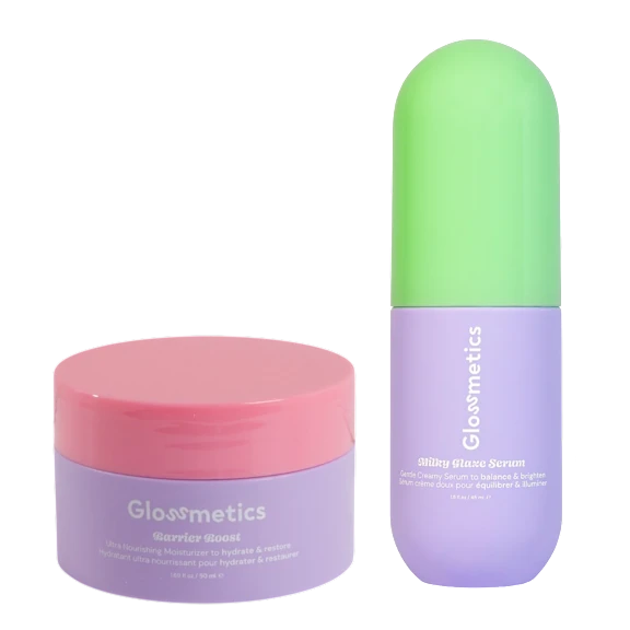 Glossmetics Milky Glaze Face Serum & Barrier Boost Ultra-Nourishing Moisturizer