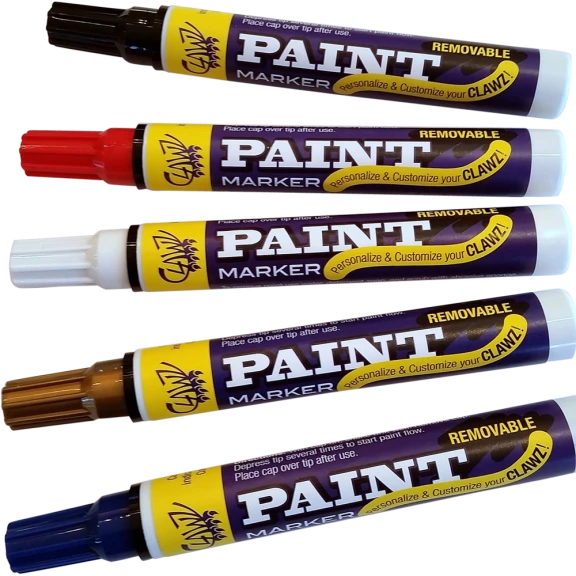 5-Pack: Removable Paint Markers for Clawz Shoes