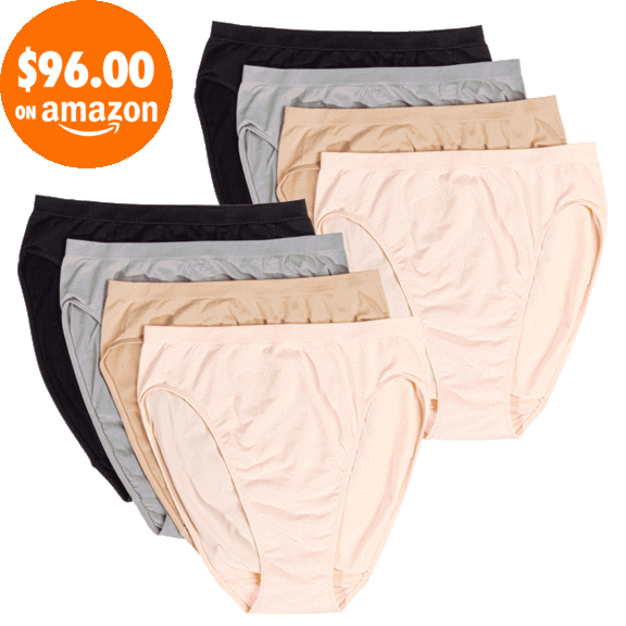 8-Pack: Rhonda Shear Ahh! Seamless Briefs