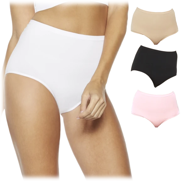 4-Pack: Cotton Blend Seamless Panty