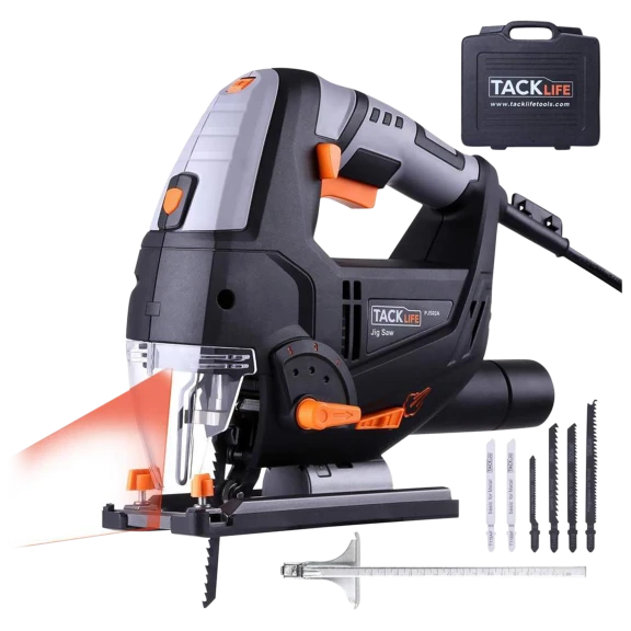 Tacklife Variable Speed Jigsaw with 6 Blades