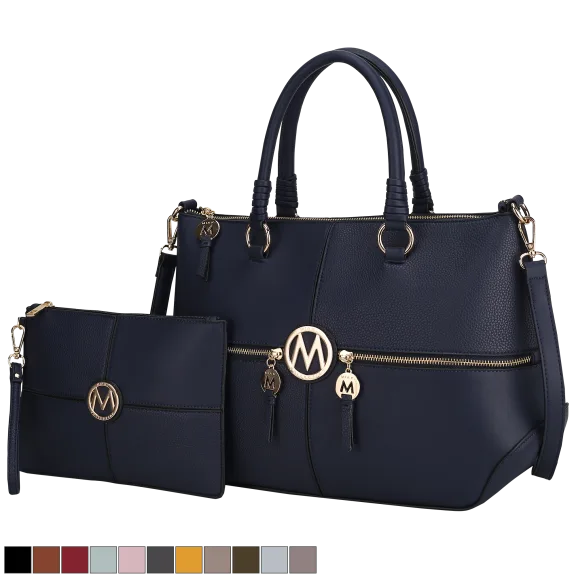 MKF Collection By Mia K Maji Satchel with Bonus Wristlet