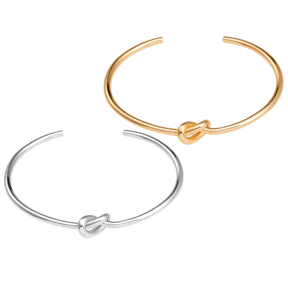 Hollywood Sensation Love Knot Cuff Bangle