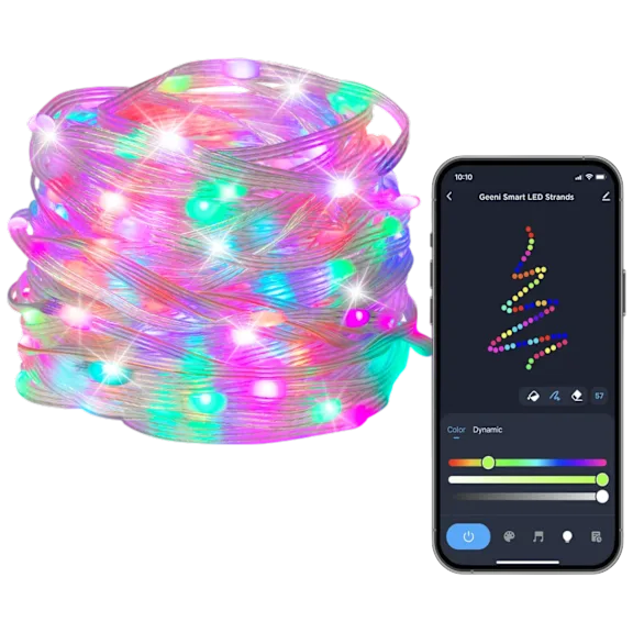 Geeni Smartlites Pro Advanced Color Flow LED 65.6ft Strand with 200 LEDs