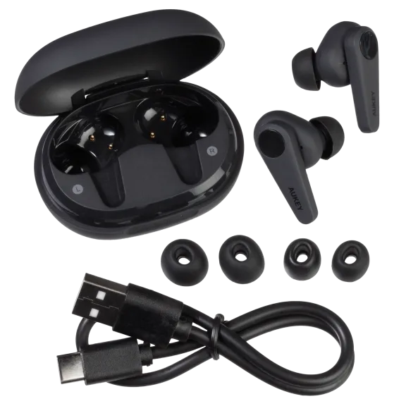 Aukey True Wireless Earbuds, Active Noise-Canceling in-Ear Headphones