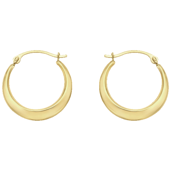 Pori Jewelers 10K Gold Slash Twist/High Polish Squared or Geometric Earrings