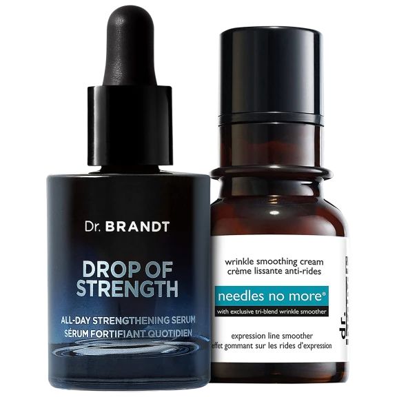 Dr. Brandt 2-Piece Drop of Strength Serum & Needles No More Wrinkle Cream Bundle