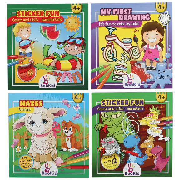BooKid Drawing Super Pack Ages 4+ (4 Booklets)