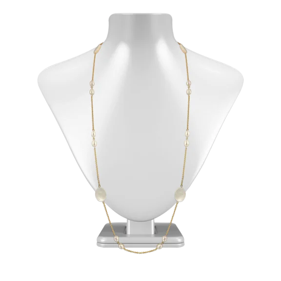 KIRIBATI COLLECTION 18K Gold Filled Pearl & Mother-of-Pearl Necklaces