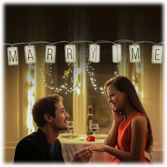 Hearth & Haven Light Up Message Decorative Hanging String Lights