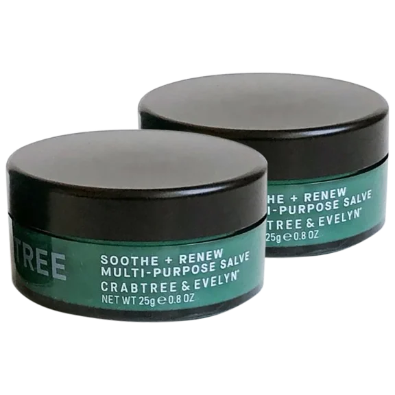 2-Pack: Crabtree & Evelyn Travel Size Soothe & Renew Multi-Purpose Salve (0.8oz)
