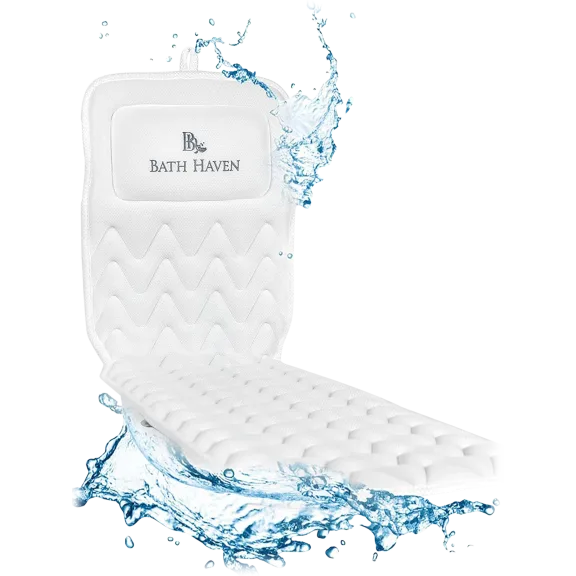 Bath Haven Full Body Bath Mat And Cushion Headrest For Bathtub