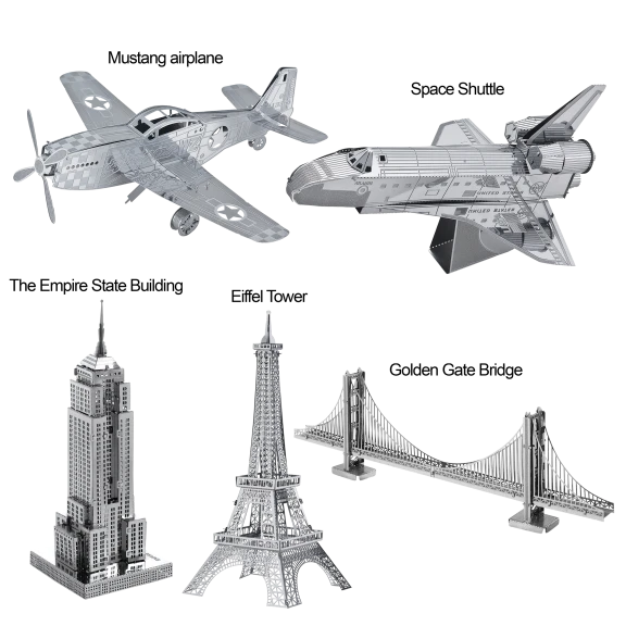 5-Pack: Model Technics Metal Puzzles