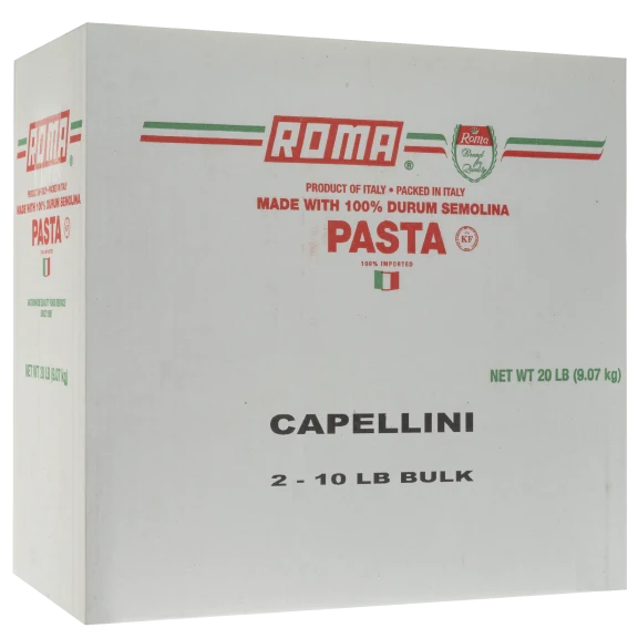 20lb Case of Roma Pasta Capellini (2 units of 10lb)