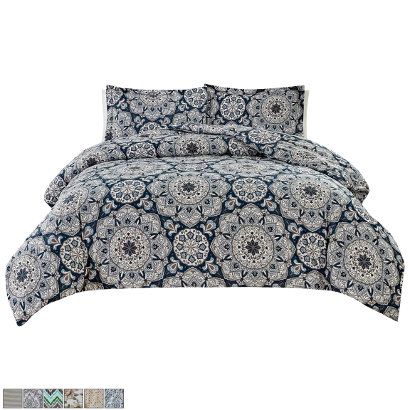 Bibb Home 3-Piece Duvet Cover Set