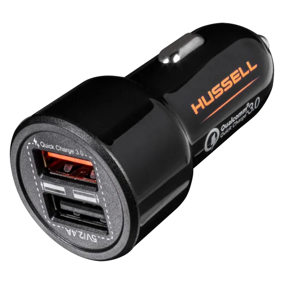 Hussell 30-Watt Dual USB Car Charger with QuickCharge 3.0