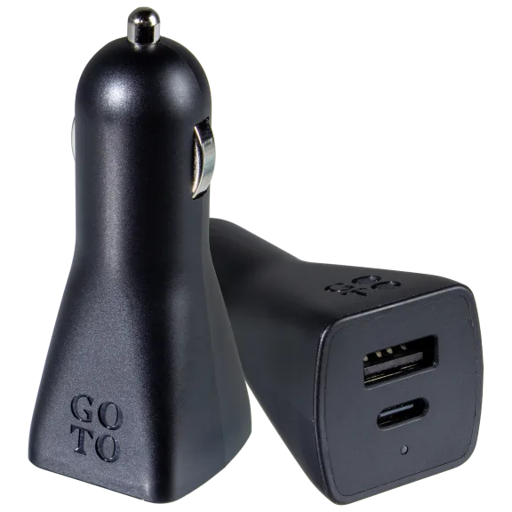 2-Pack: GoTo Dual USB-A & USB-C Car Charger
