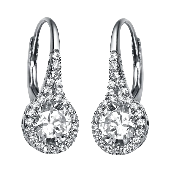 Genevive Classic Round Dangling Earrings