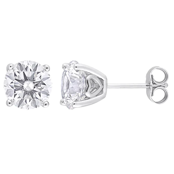 The White Sapphire Stud Earrings