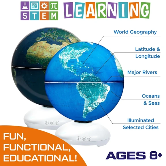 USA Toyz Cityscape Light-Up World Globe