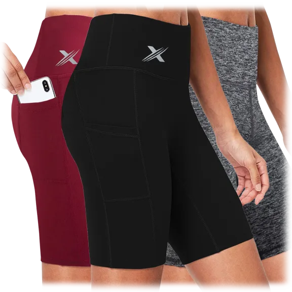 Extreme Fit Women's High Waist Training Running Performance Yoga Shorts