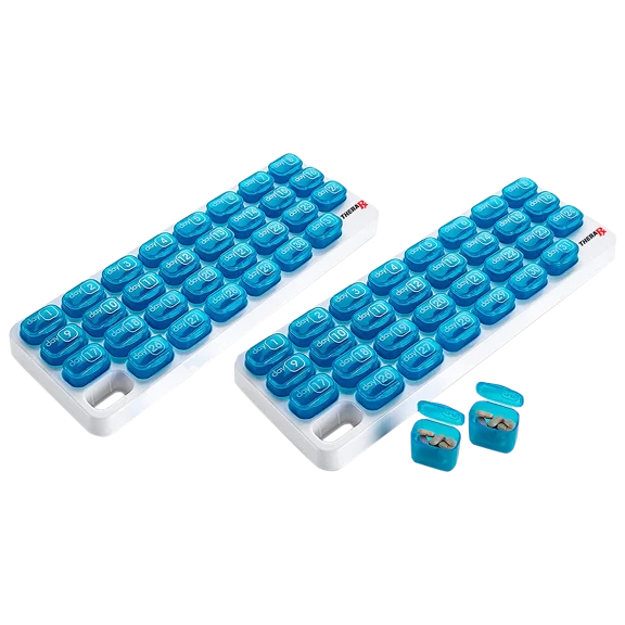2-Pack: Amore Paris 31-Day Monthly Pill & Vitamin Organizer with Removable Pods