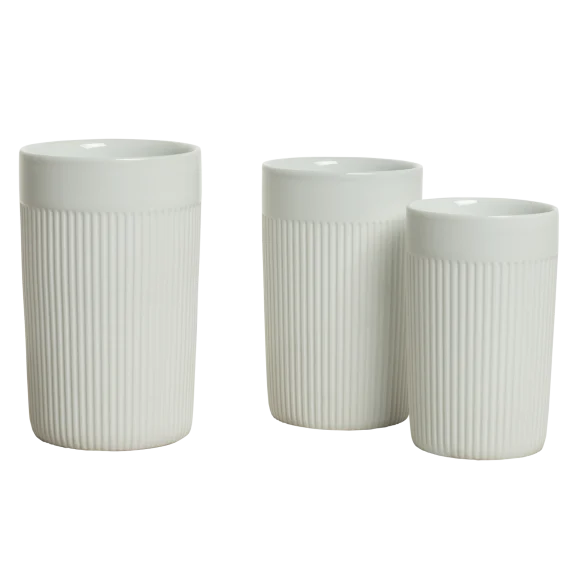 2-Pack: Victor & Victoria Plissé Collection Double Wall Mugs & Storage Jars