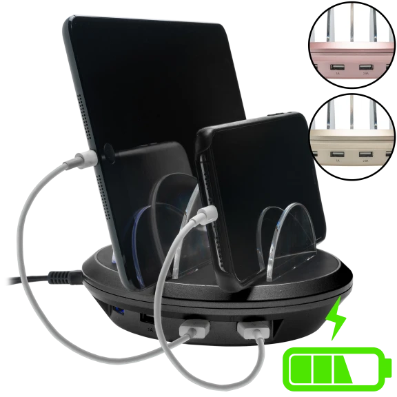 4-Port Universal Charging Station and Organizer by Bytech