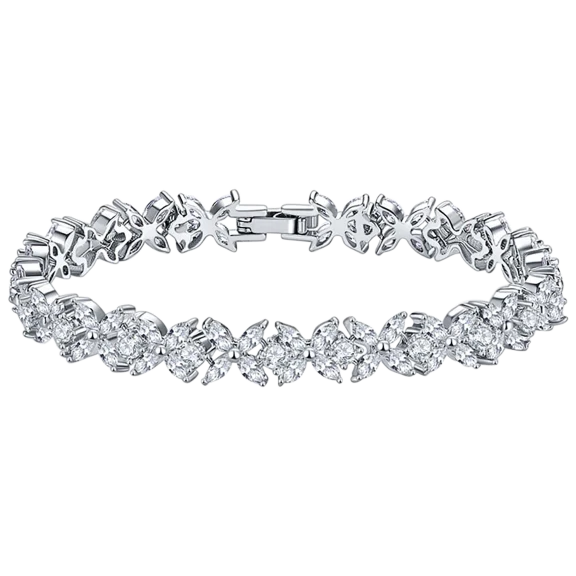 Hollywood Sensation Round and Marquise Cut CZ Tennis Bracelet