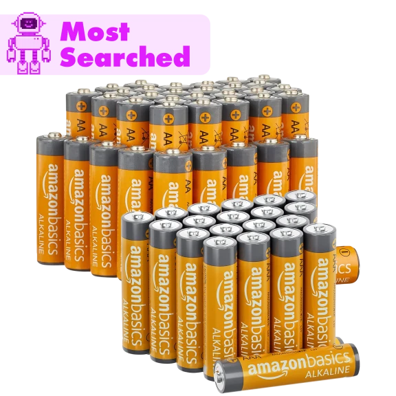 200-Pack: Amazon Basics Alkaline High-Performance Batteries (AA, AAA)