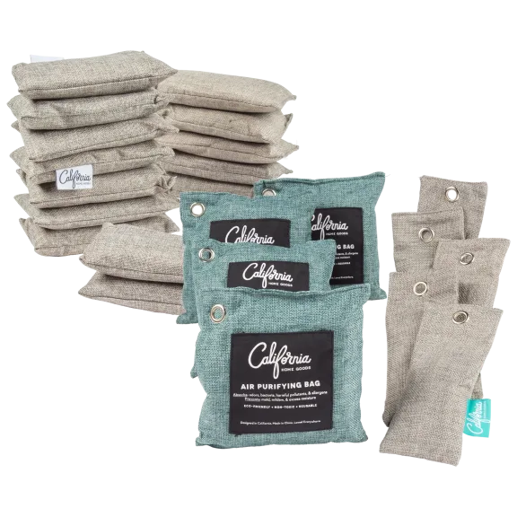 23 Piece California Homes Goods Air Purifying Bamboo and Charcoal Sets