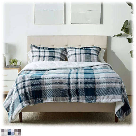 Ultra-Soft Micro Mink Sherpa Comforter Bed Set