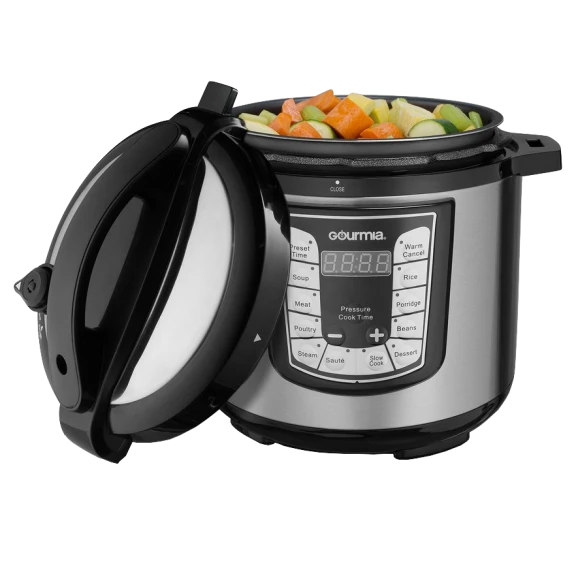 Gourmia 6-Quart Pressure Cooker with 13 Preset Cook Modes