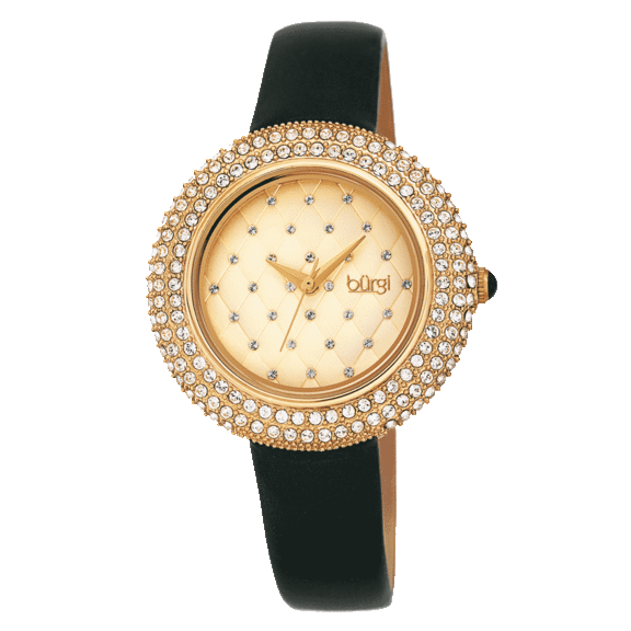 Burgi Women's Swarovski Crystal Argyle Dial Glamour Watch