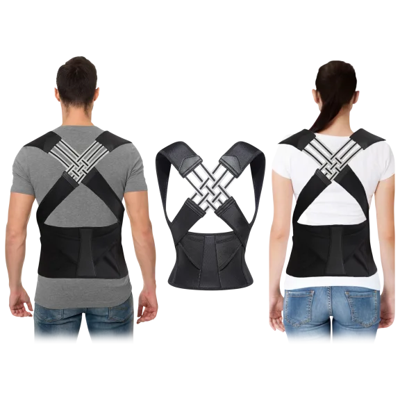 2-Pack: Titan Back Support Belt & Posture Straightening Corrector Shoulder Brace